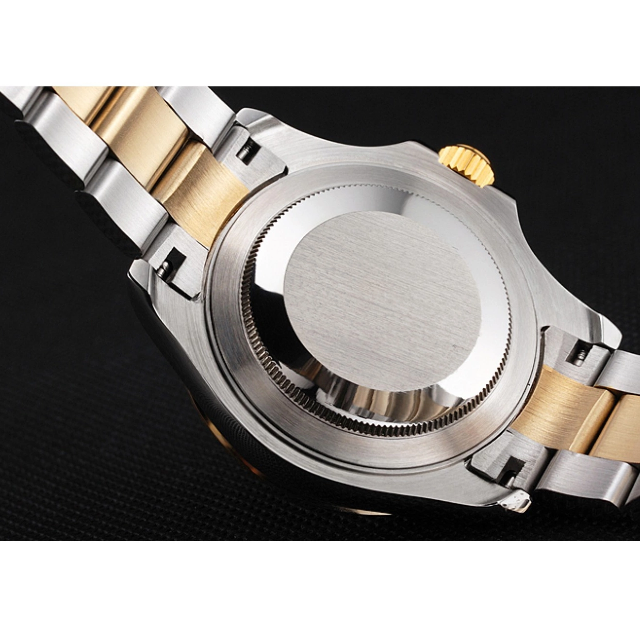 Aaa replica watch Two Dial Rolex Case Swiss Steel Tone Dial Stainless Gold Yacht-Master Gray Bezel 0525